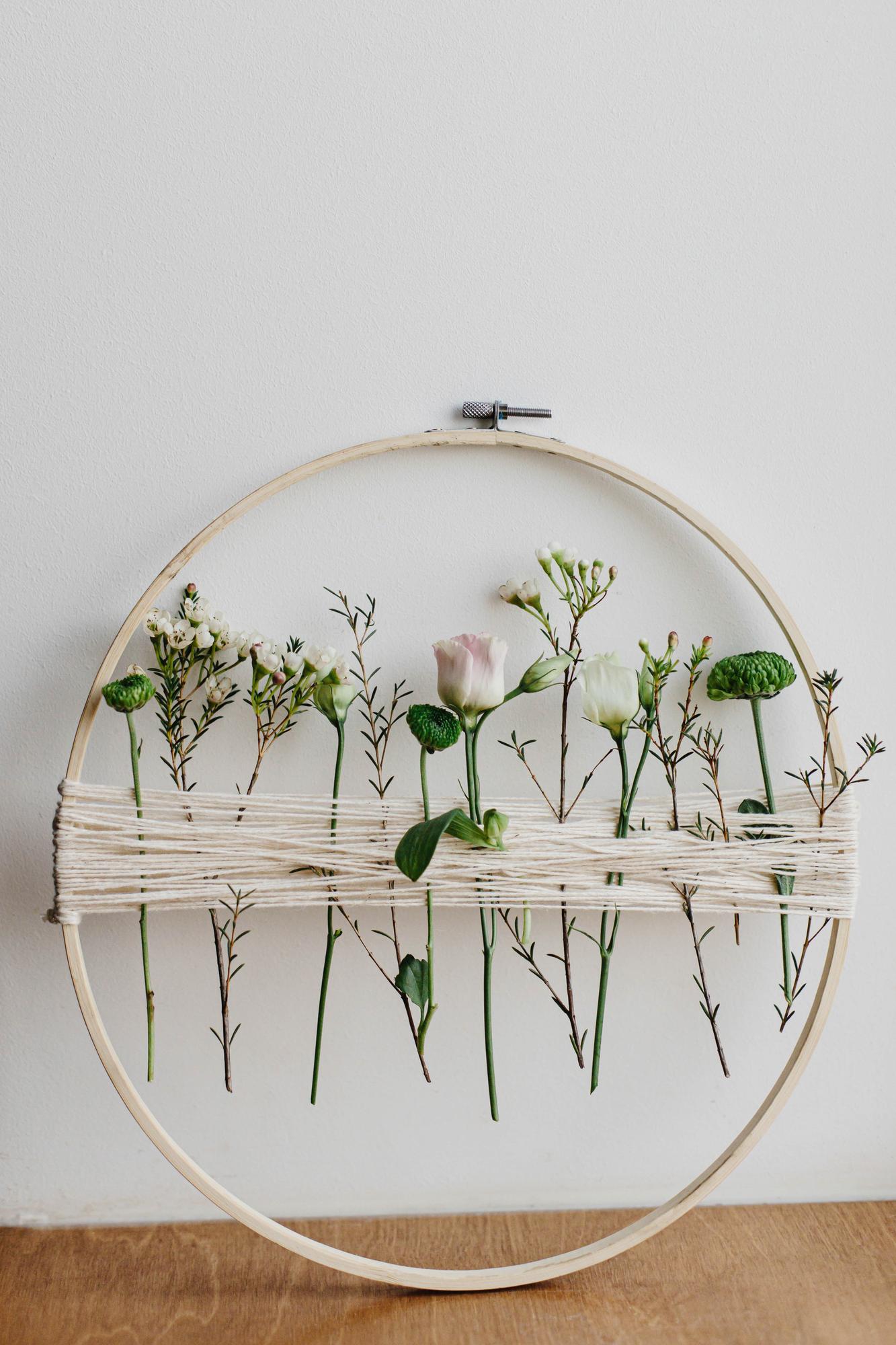 Workshop window with hoop and thread